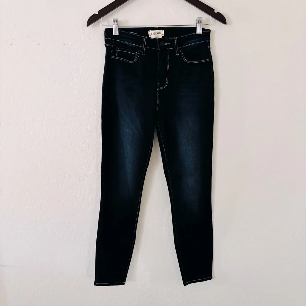 L’Agence Margot High‎ Rise Skinny Jeans Dark Denim